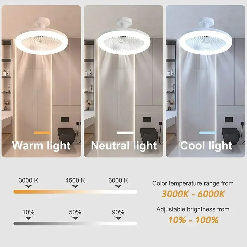 Ventilador de Teto Inteligente com Iluminação LED e Controle Remoto